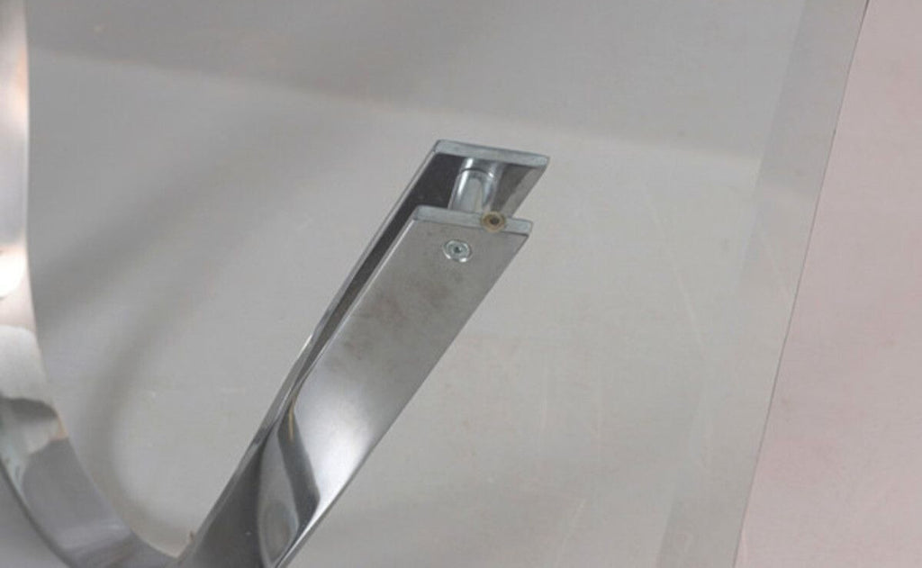 Table Basse Roger Sprunger pour Dunbar en Verre et Acier Chromé, Années 60