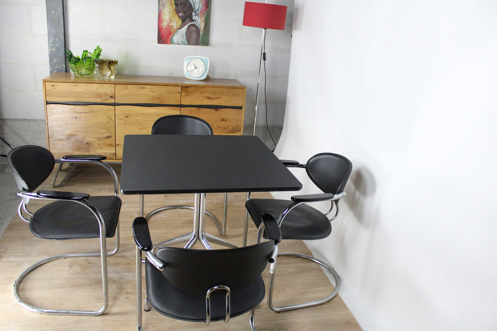 Table HAY About a Table AA15 carré – Mélaminé Noir, Design Hee Welling - Furniture 1960