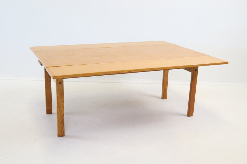 Table basse vintage Scandinave à abattants en chêne, années 1970
