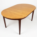 Table à manger Scandinave extensible attribuée à Hans Ehrlin pour Tranås - années 80