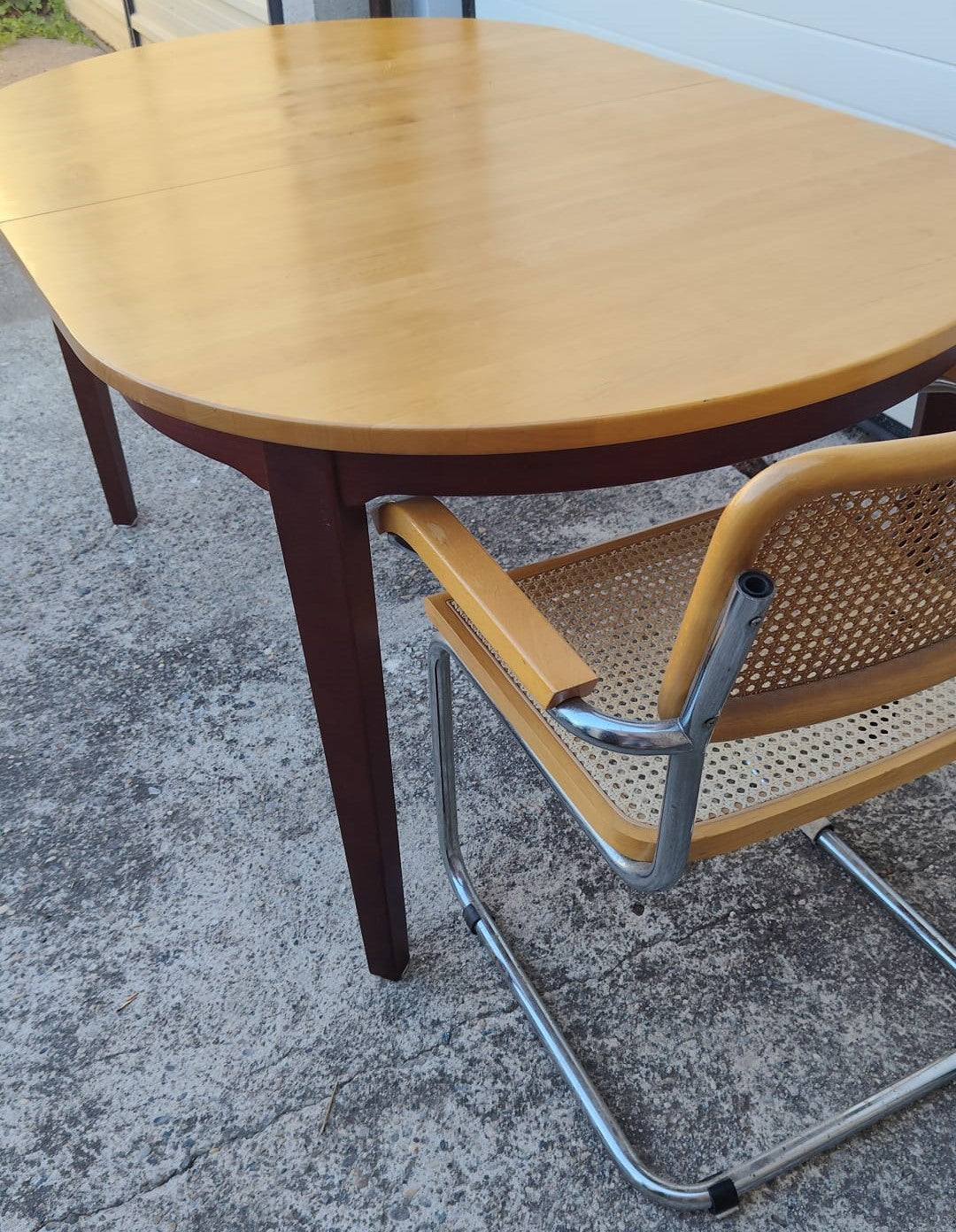 Table à manger Scandinave extensible attribuée à Hans Ehrlin pour Tranås - années 80