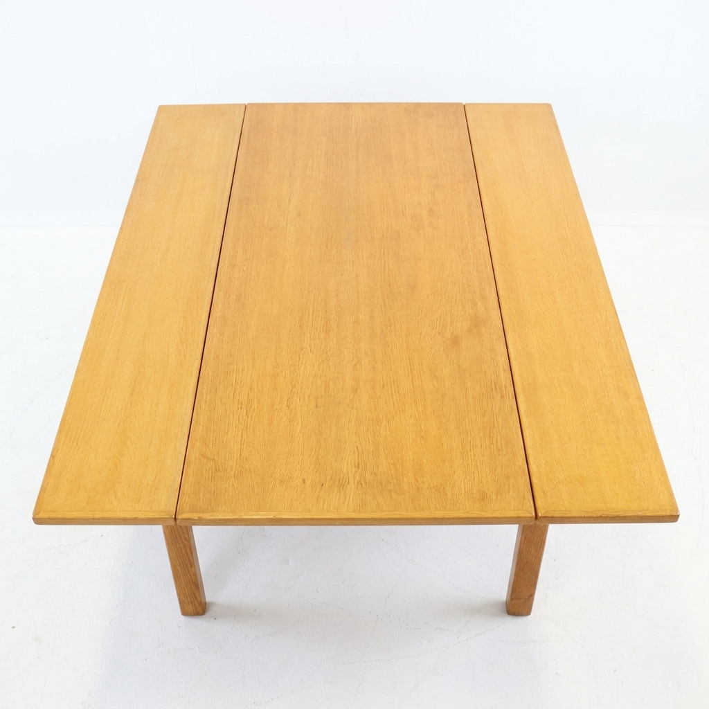 Table à manger modulable vintage Scandinave en chêne, années 1970