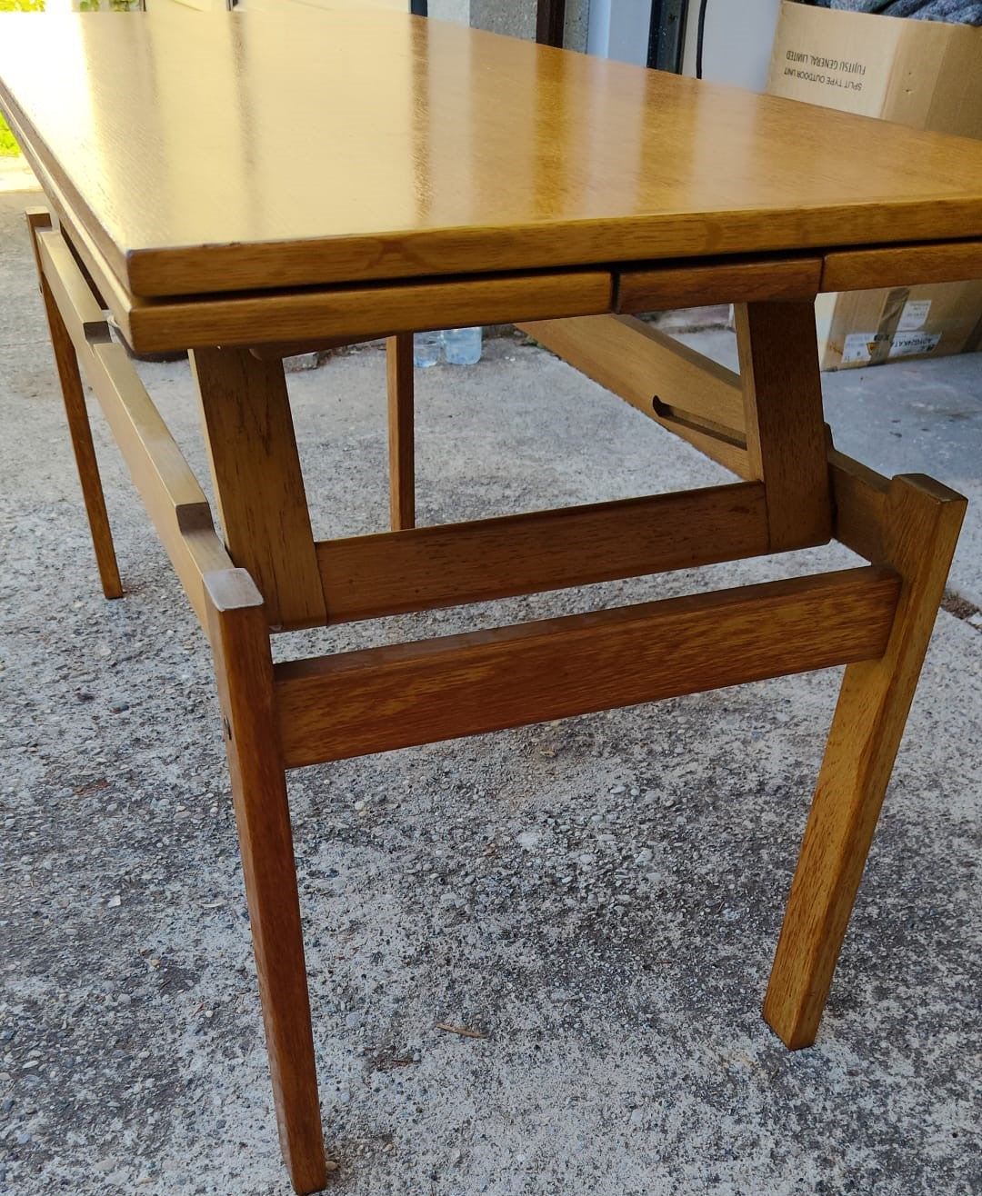 Table à manger modulable vintage Scandinave en chêne, années 1970