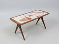 Table basse Scandinave vintage à plateau carrelé - Edmund - années 1950