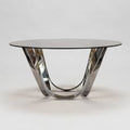Table basse vintage verre et chrome – Roger Spunger pour Dunbar, 1960 - Furniture 1960