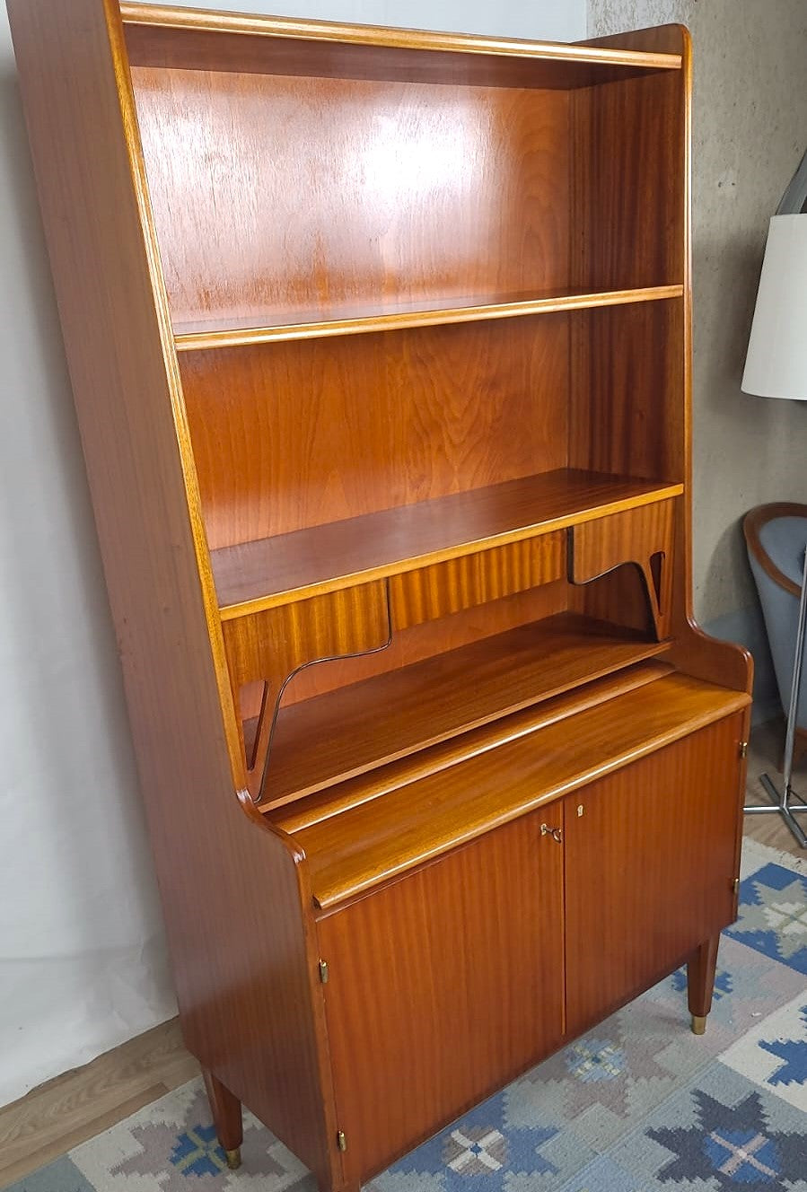 Bibliothèque secrétaire vintage scandinave en teck – Danemark – années 60 - Furniture 1960