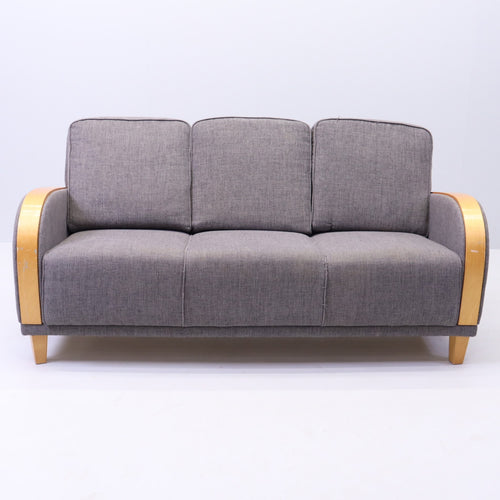Canapé vintage Scandinave 3 places Art Déco en tissu gris – moitié du XXe siècle - Furniture 1960