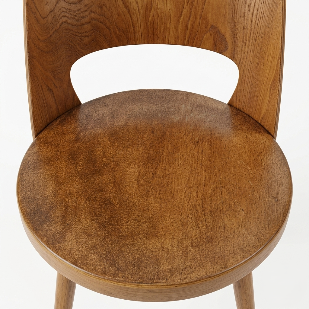 Chaise Baumann Mondor vintage en hêtre