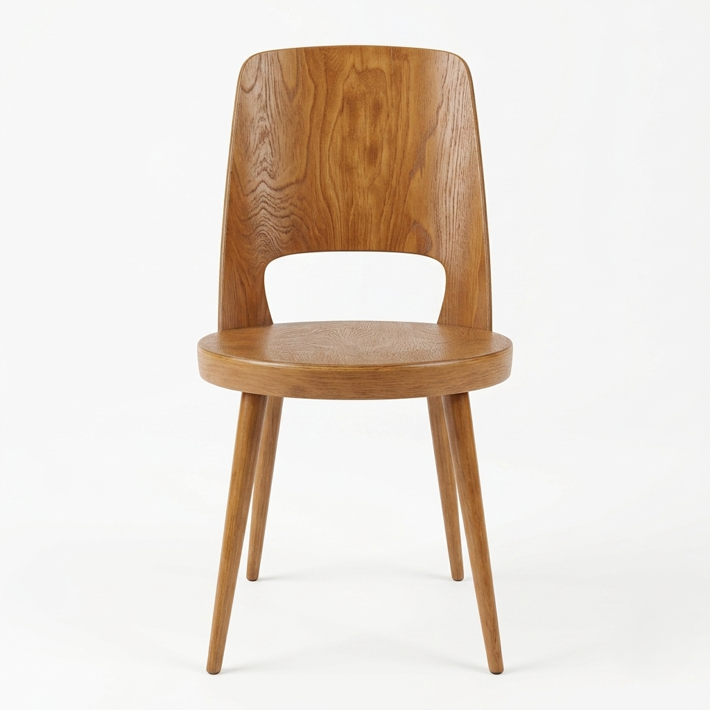 Chaise Baumann Mondor vintage en hêtre