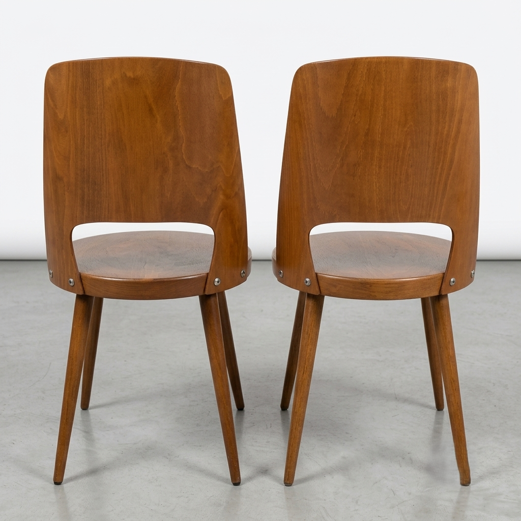 Chaise Baumann Mondor vintage en hêtre