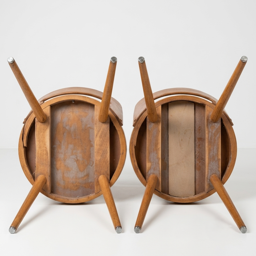 Chaise Baumann Mondor vintage en hêtre