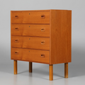 Commode vintage scandinave en teck à 4 tiroirs, Danemark années 70