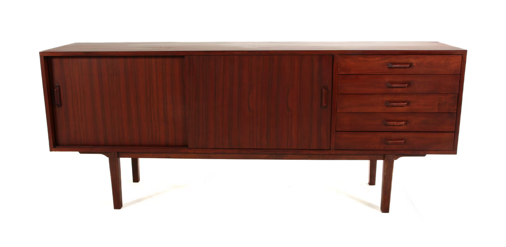 Enfilade vintage scandinave à 05 tiroirs et portes coulissantes – Dk, années 90 - Furniture 1960