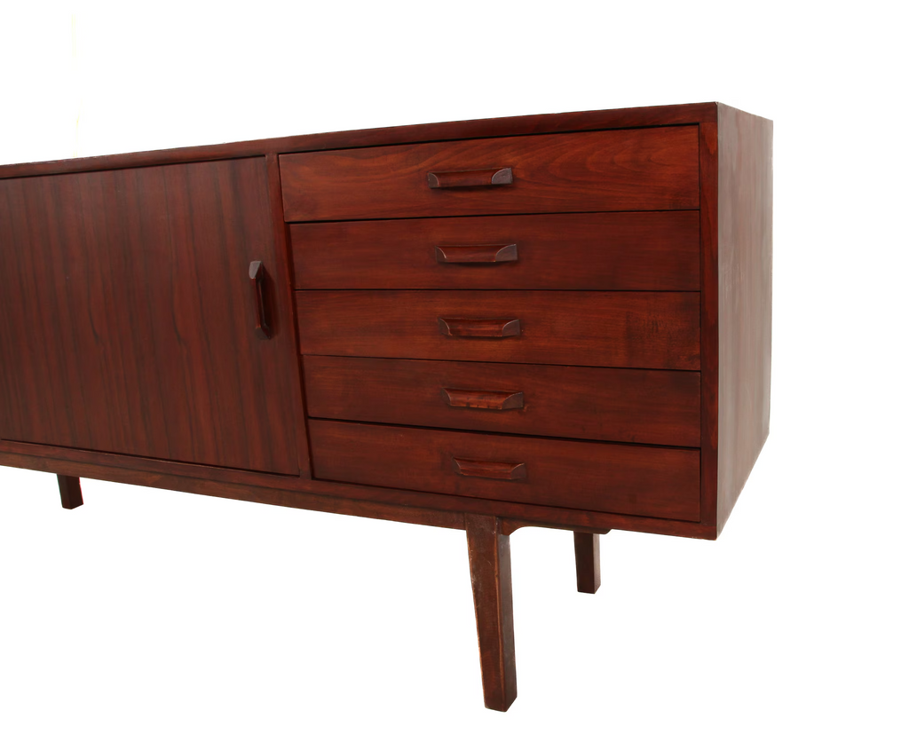 Enfilade vintage scandinave à 05 tiroirs et portes coulissantes – Dk, années 90 - Furniture 1960