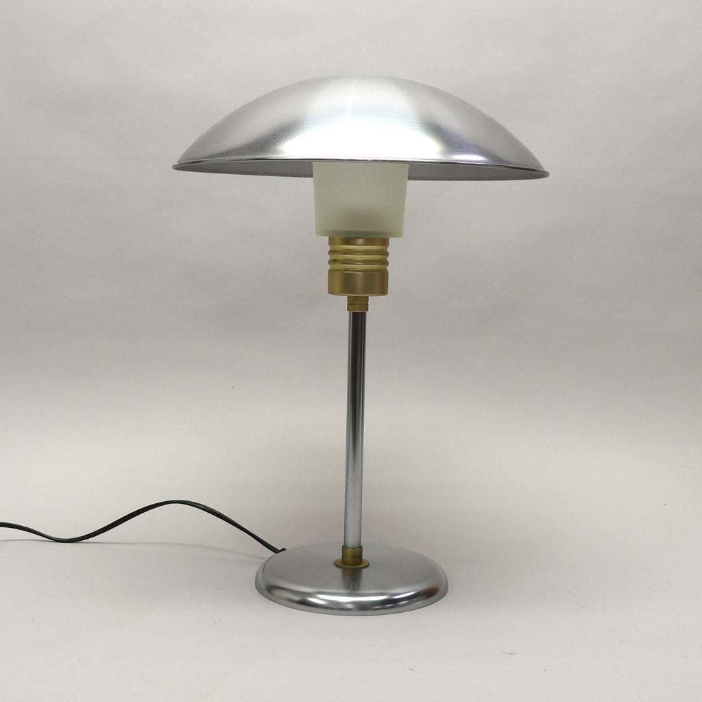 Lampe champignon vintage IKEA – acier chromé et verre opalin – années 80/90 - Furniture 1960