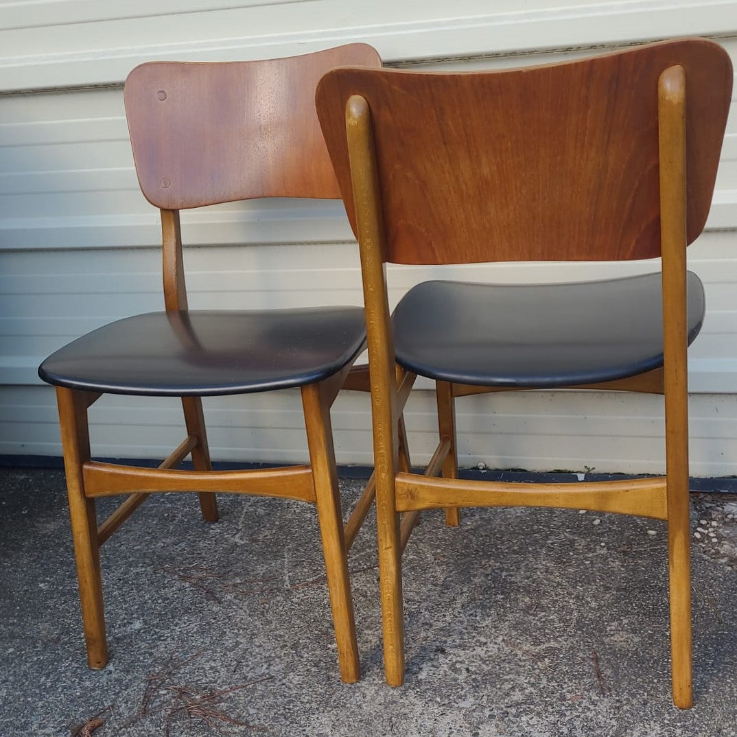 Lot de 2 Chaises Scandinaves par Kofod-Larsen pour Boltinge Stolefabrik, Dk 1960 - Furniture 1960