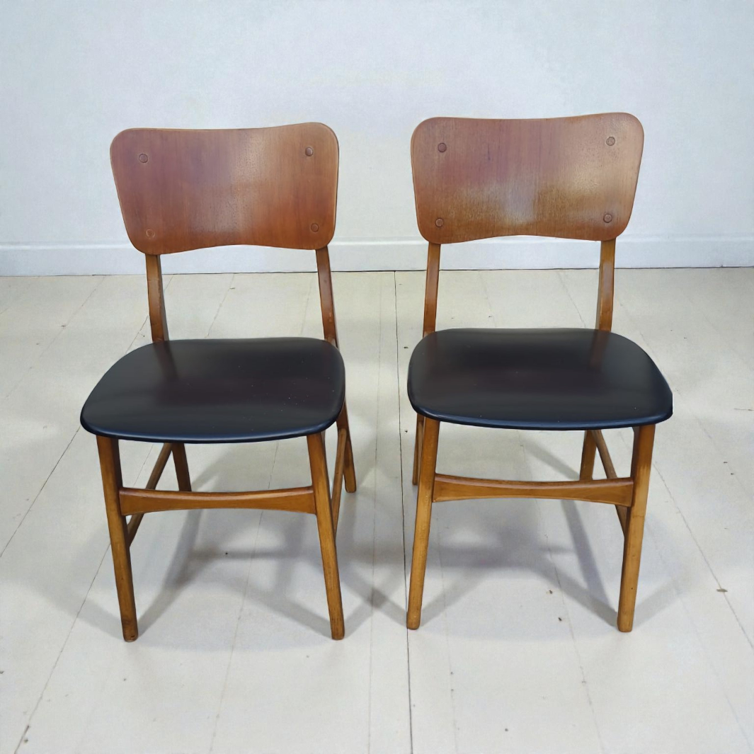 Lot de 2 Chaises Scandinaves par Kofod-Larsen pour Boltinge Stolefabrik, Dk 1960 - Furniture 1960