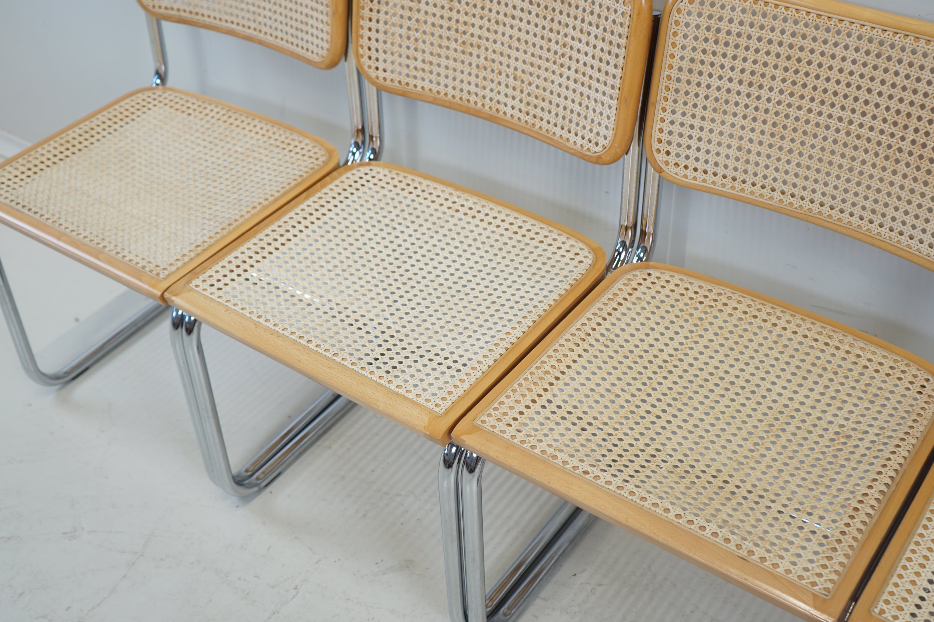 Lot de 6 Chaises Cesca B32  Marcel Breuer, Italie